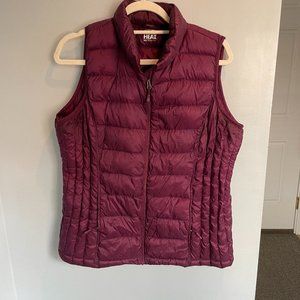 32 Degrees Plum Puffer Vest Lightweight Packable L